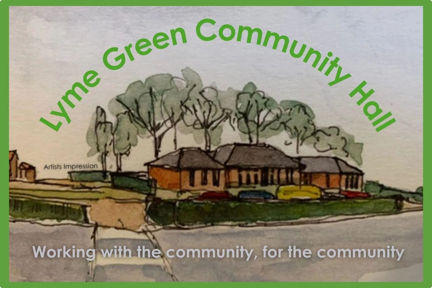 Artist's early impression of the proposed community hall